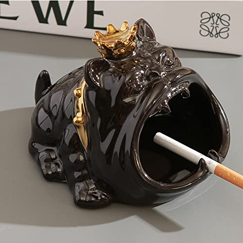 Poubelle créative avec Couvercle for Bureau, béton, Hauteur 11 cm. for la Maison, Le et décoration(Black,B)