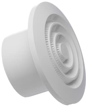 Ø 80mm Grille de Ventilation Ronde de Plafond avec Moustiquaire - Plastique ABS Blanc