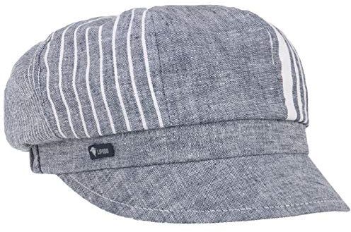 Lipodo Blue Patchwork Streifen Ballonmütze Leinen Damen Made in Italy Frühjahr Sommer blau One Size