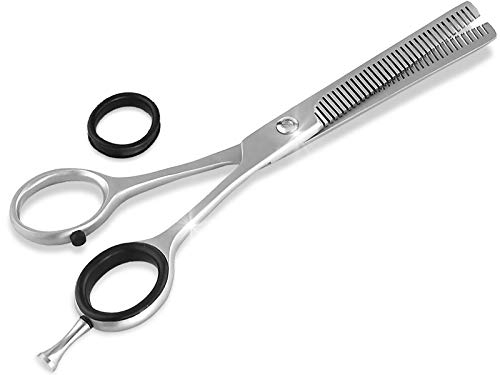 Ciseaux à effiler avec denture sur 2 côtés Acier inoxydable avec lame tranchante pour une coupe de cheveux parfaite 13,97 cm