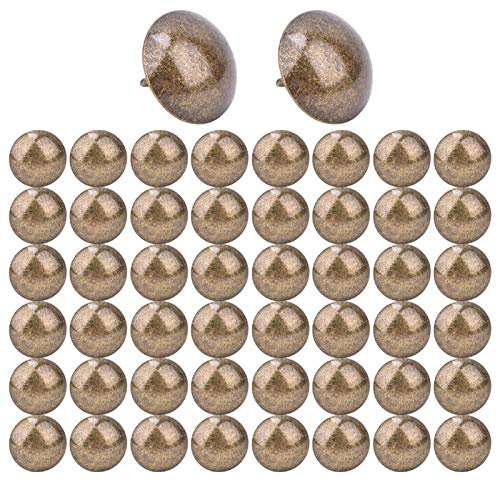 50 pezzi chiodini per tappezzeria addensati perni per mobili, finiture decorative per unghie per mobili, parti metalliche decorative per puntine da disegno a testa tonda(23 * 23mm)