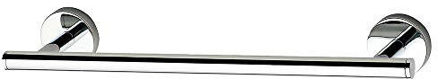 Kibath Barra Toallas de diseño Med 30cm. Fabricado en Acero Inoxidable y Acabado en Cromo Brillo. con Dos Opciones de colocación, Adhesiva o con Tornillos, 478423