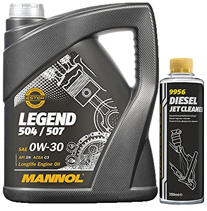 MANNOL 5l, 7730 Legend 504/507 + Diesel Jet Cleaner Düsenreiniger - Kraftstoff Additiv 250 ml