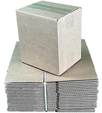 Pack 20 Cajas Carton mudanza 17,5x13,5x19 cm 4,4 L - Cajas almacenaje - Transporte Ultrarresistentes, Canal Simple Reforzado - Cajas mudanza, envios, regalo, caja carton barata