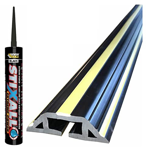 Garage Door Floor Threshold Weather Seal with Cable Access Rubber Draught Excluder - 7ft