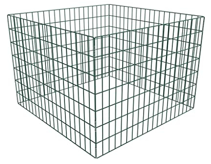 Gartenkomposter Lüftung Schnellkomposter Quadratmaschen Garten Komposter Metall Kompostierer Komposthaufen Kompostbehälter 100 x 100 x 70 cm Grün