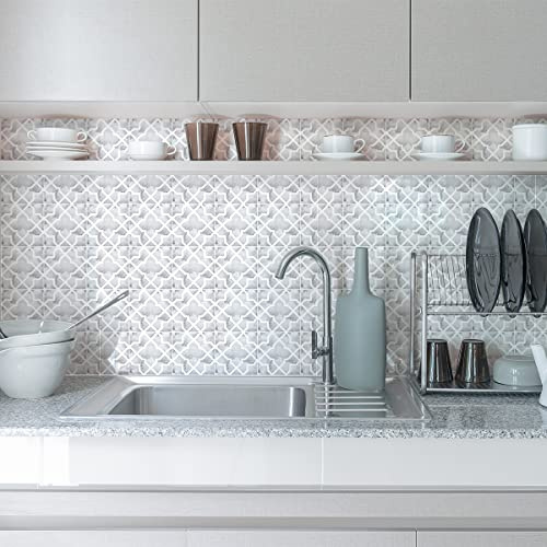 Sticker Mural Carrelage adhésif Cuisine Salle de Bain - 24 Stickers Carreaux DE Ciment Authentiques RENIA - 24stickers10x10cm | Crédence adhésive pour cuisine, anti-rayure, décoration cuisine, stickers muraux cuisine, stickers salle de bain carrelage
