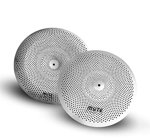 Juego De Platillos Plateados De Bajo Volumen Platillo Crash De 16 Pulgadas + Platillo De China De 16 Pulgadas para Juego De Batería Accesorios para Instrumentos de percusión