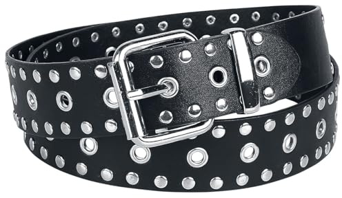 Rock Rebel by EMP Unisex Cintura nera con borchie argentate Standard