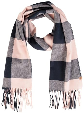 camel active Damen Feiner Webschal mit kariertem Muster