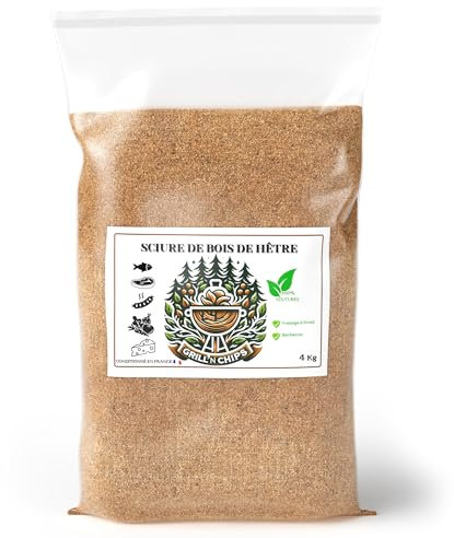 Premium Räuchermehl Buche 4 kg – 100% natürlich–Feine Buchenspäne (0,5 mm-1 mm) für Kalträuchern & Heißräuchern – Perfekt für Kaltrauchgenerator, Fleisch & Fisch–Ideal für Räucherofen–Gratis E-Book