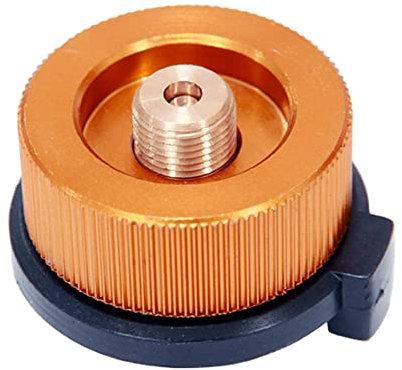 Blausky 1 Stück Campingkocher Adapter Gaskartuschen Adapter,Gasflaschen Adapter,Gaskartuschen Adapter Gas Adapter Kartusche für Camping Picknick Rucksackreisen,40 x 40 x 31 mm,Gold