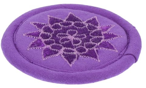 Bestickte Klangschalenmatte 1 Stück, Lila, aus Baumwollstoff | Handgefertigt aus Nepal, Buddhistischer Stil, Verschleißfest und Tragbar, Geschenkidee Zufälliger Stil