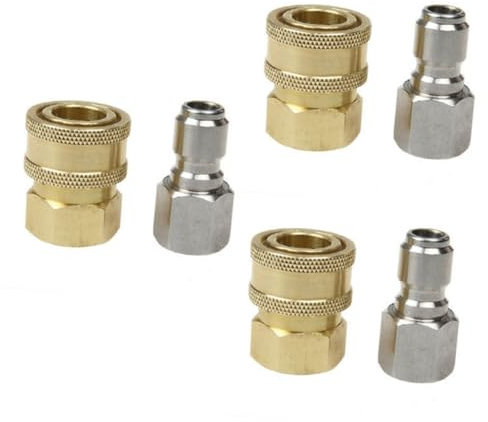BCOATH 3 Stücke Hohe Leistung 3/8 Schnell Koppler Set Druck Washer Adapter Männlich Weiblich Armaturen
