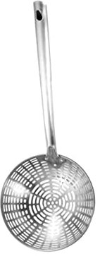 SHOWERORO Edelstahl Nudelsieb Haushaltskochsieb Küchenbratlöffel Spaghettisieblöffel Kochzubehör Für Suppen Oder Eintöpfe Ergonomischer Griffdesign Schützt Ihre Hände