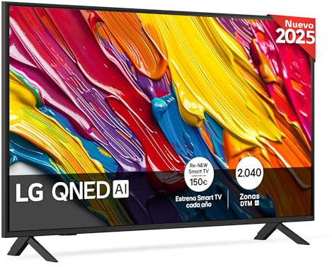 LG 50QNED84A6C - TV 50, QNED 4K, Smart TV, WebOS 25, Super Upscaling, Dolby Vision y Atmos, Alexa/Google Assistant, Negro