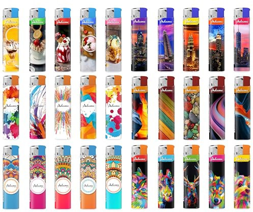 Mechero Electrónico Recargable Llama Ajustable Pack 50 Encendedores Multicolor Diseño Surtido Uso Cocina Decoración Velas BBQ Portátil Seguro Ligero Larga Duración Ideal Hogar Oficina Fiesta