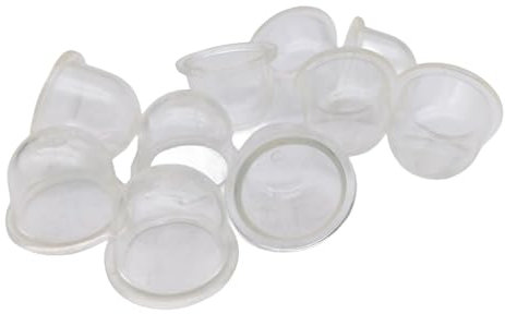 16 PCS Primer Bulb Universal Petrol Fuel Primer Bulb Lawnmower Oil 19mm and 22mm Mower Air Purge Pump Oil Cup Transparent Large Carburetor Oils Cup for Chainsaws Blower Lawn Mower Trimmer Cutter Hedge