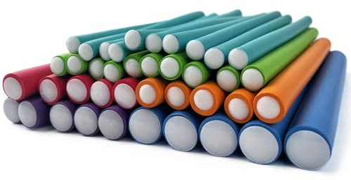 TERRARIDE 40 pezzi Bigodini per Capelli, per Ricci Delicati e Naturali. Adatto per Ricci Grandi e Piccoli Durante la Notte, Asta Flessibile