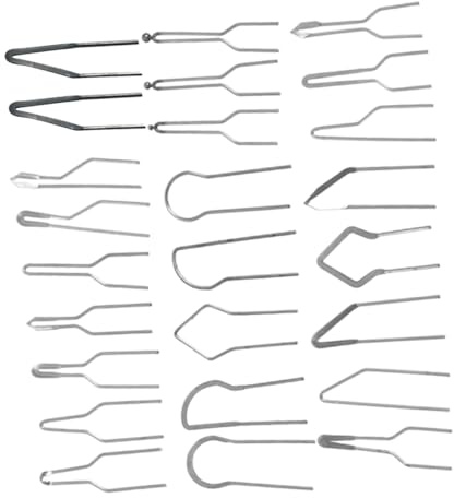 VILLCASE 25pcs Replaceable High-Temperature Iron Wire Tips for Wood Burning and Metal Welding Durable Pyrography Pen Nibs for Creative Crafting and DIY Projects