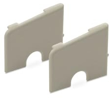 85mm Profile 22 Window Sill End Caps (Pair) - Cream