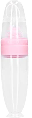 Fdit Cubierta de Filtro de Cuchara para Biberón, Diseño de Ventosa, Herramienta de Alimentación Ligera y Portátil para Uso en Exteriores (PINK)