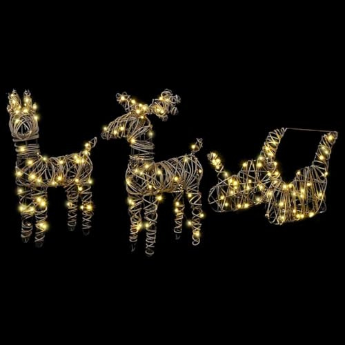 Festnight Beleuchtet Außen Led Rentier mit Schlitten 160 Led Weihnachtsdeko Outdoor Figuren Rentier Outdoor Weihnachtsfiguren Garten Weihnachtsbeleuchtung Figuren Weihnachten Deko
