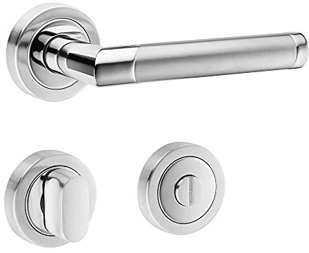 ck-tuerbeschlaege Hochwertige Bicolor Rosettengarnitur Core 2 (WC/Bad)
