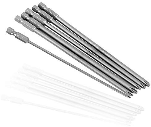 Gasea 6Pcs 6.35mm Queue Hexagonale Croix Magnétique Phillips Vis Tête Tournevis Kit Outils électriques Longueur de 150mm