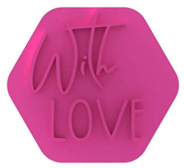 LissieLou with Love Cookie Stamp Wedding Love Icing Fondant Embosser - Light Pink