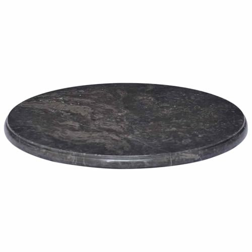 vidaXL Bordsskiva svart Ø50x2,5 cm marmor