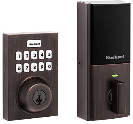 Kwikset Home Connect 620 Keypad Connected Smart Lock with Z-Wave Technology Featuring SmartKey Security in Venetian Bronze