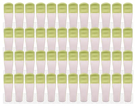 Lot de 48 pinces à linge pour linge délicat avec poignée douce, technique de serrage avec ressorts de pression, durables et durables, vert menthe