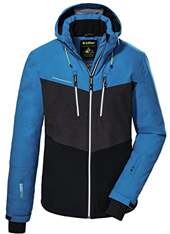 killtec Herren Ksw 45 Mn Jckt Skijacke/Funktionsjacke Mit Abzippbarer Kapuze Und Schneefang, Schwarz Blau, S EU