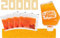 NERF GELFIRE Hopper Toy Blaster, Orange/Abendrot im Zickzackmuster (Sunset Chevron) - Enthält 20.000 dehydrierte Runden und 800-Runden-Hopper - Ab 14 Jahren