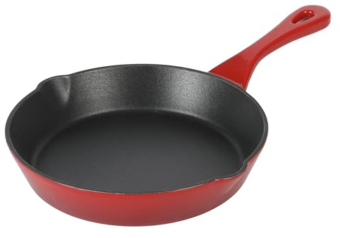 Crock-Pot 8 Inch European Enameled Cast Iron Skillet - Gradient Red