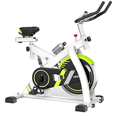 Spin motionscykel, inomhuscykel med justerbart handtag & sätespulssensorer & omborddator läser hastighet avstånd, tid, kalorier + puls