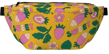 Grand sac banane pour homme et femme – Joli sac à bandoulière tendance pour femme, carotte, légumes, sac banane pour femme avec sangle réglable