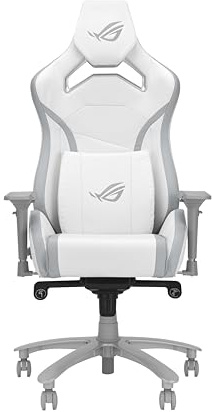 ASUS ROG Chariot X Core Gaming-Stuhl | verstellbare Kopfstütze, 4D-Armlehnen, Memory-Foam, Premium-PU-Leder, Klasser 4 Gaslift, weiß