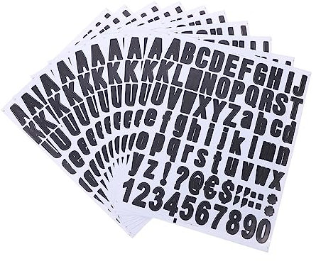 ARTIBETTER Alphabet-nummern-buchstaben Für Pinnwand 10 Blatt 2 5 Cm Bunte Aufkleberbuchstaben Für Schilder Türen Geschäftsadressennummern