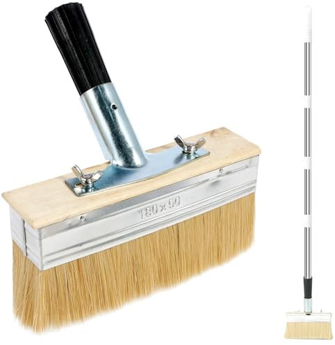 67inch Decking Paint Brush Deck Stain Applicator with Long Handle Block Staining Brushes Decking Brush for Woodstain, Oil, Decking Paint, Decking Stain, Deck Coating, Fence Wall Furniture (170x17.5cm)