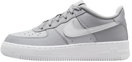 NIKE Herren AIR Force 1 (GS) Sneaker, Wolf Grey Pure Platinum White, 38.5 EU
