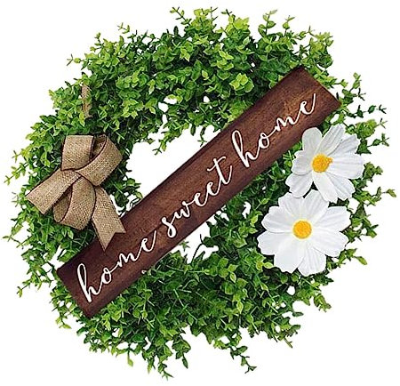 Zerodeko Künstlicher Pflanzenbrett-anhänger Kranz-hängeschild- Gartenanhänger Aus Holz Garten-hängeornament Simulation Anlage Anhänger Holz Platte