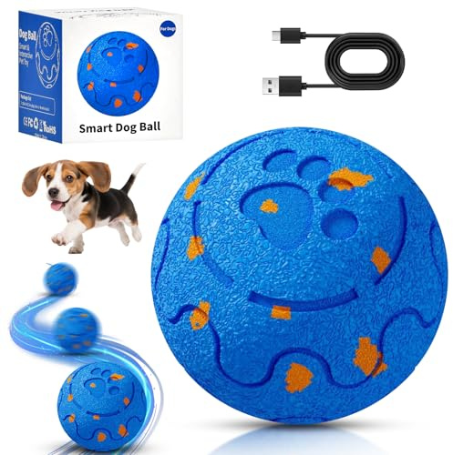 Interaktiver Hundeball, Hundespielzeug Intelligenz, Hundeball, Welpenspielzeug Ball Wicked Ball Dog Ball, Intelligentes Interaktives Hundespielzeug mit 3 Spielmodi, E-TPU-Material, für Mittlere Hunde