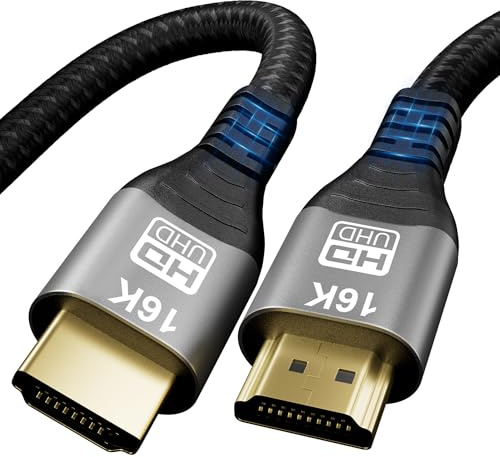 CAKOBLE Câble HDMI 2.2 0.5m | 96Gbps Ultra Rapide16K@60Hz, 8K@240Hz, 4K@480Hz |for cable hdmi 2.1 eARC, HDR10+, Dynamic HDR, HDCP 2.3, Dolby Vision/Atmos | Compatible Soundbar, Gaming PC, TV, Monitor