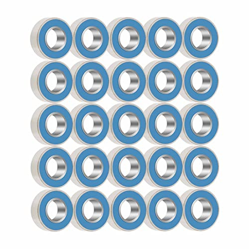 Smandy MR1152RS Blue Rubber Sealed Ball Bearing, 5mm 11mm 4mm Bearing Steel Ball Bearing, with High Stability and Effect, for Machine Tool Electronic Equipment Pump Industry