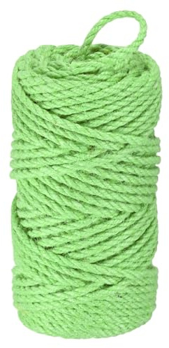 M METERXITY 1-Pack Jute Twine String 4.5mm x 164ft/50m, Light Green | Garden Twine Balls for Crafts, Gift Wrapping, Gardening Plants, Durable Plant Ties Thick Rope