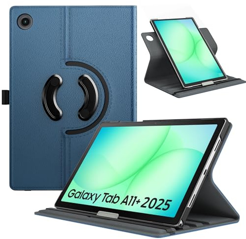 TiMOVO Coque Rotatif pour Samsung Galaxy Tab A11+ Plus 11, Bleu Denim