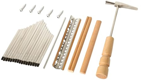 HOMOBABE Kalimba Daumenklavier Tasten Satz mit 17 Tasten und Metall Glatte Oberfläche Selbstgemacht Zubehör für Kinder als Geschenk und Bastelprojekt