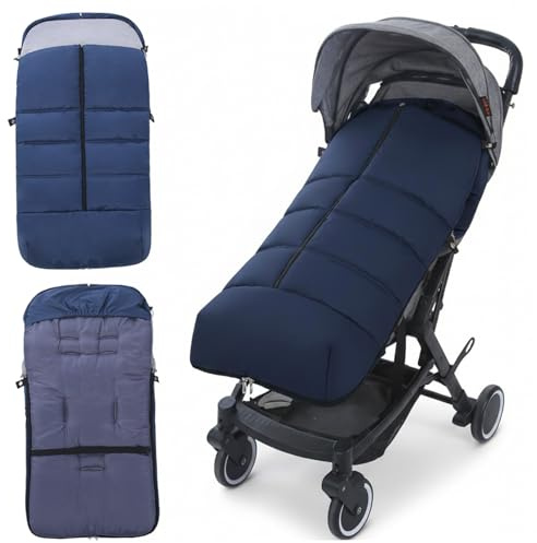 AZIDWERYQ Saco para Cochecito Saco de Dormir Impermeable y cálido para Cochecito de Dormir para Lavable Desmontable con Cremallera para cochecitos de Invierno, banderines para cochecitos